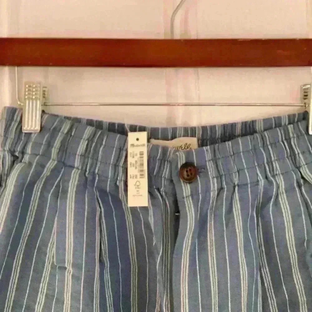 Madewell Linen-Blend Track Trousers in Stripe - Picture 5 of 5
